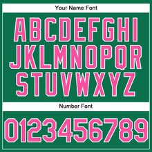 Load image into Gallery viewer, Custom Stitched Kelly Green Pink-White Sports Pullover Sweatshirt Hoodie