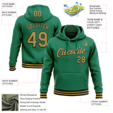 Laden Sie das Bild in den Galerie-Viewer, Custom Stitched Kelly Green Old Gold-Black Sports Pullover Sweatshirt Hoodie