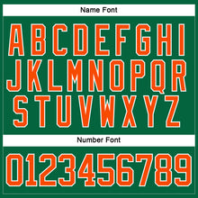 Charger l'image dans la galerie, Custom Kelly Green Orange-White Hockey Lace Neck Jersey