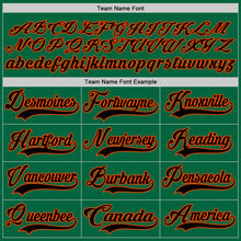 Charger l'image dans la galerie, Custom Kelly Green Black-Orange Hockey Lace Neck Jersey