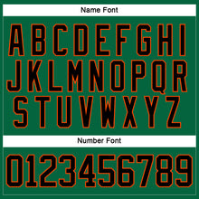 Charger l'image dans la galerie, Custom Kelly Green Black-Orange Hockey Lace Neck Jersey