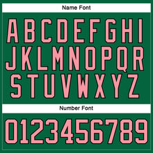 Load image into Gallery viewer, Custom Kelly Green Medium Pink-Black Hockey Lace Neck Jersey