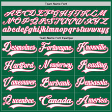 Charger l'image dans la galerie, Custom Kelly Green White-Neon Pink Hockey Lace Neck Jersey