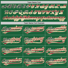 Load image into Gallery viewer, Custom Kelly Green Vintage USA Flag Cream-Red Authentic Throwback Baseball Jersey