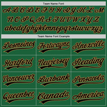 Laden Sie das Bild in den Galerie-Viewer, Custom Kelly Green Black-Old Gold Authentic Throwback Baseball Jersey