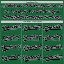 Laden Sie das Bild in den Galerie-Viewer, Custom Kelly Green Black-Gray Authentic Throwback Baseball Jersey