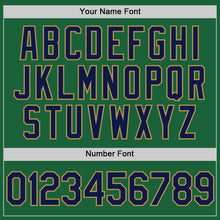 Загрузить изображение в средство просмотра галереи, Custom Kelly Green Navy-Old Gold Authentic Throwback Baseball Jersey