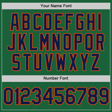 Laden Sie das Bild in den Galerie-Viewer, Custom Kelly Green Navy-Orange Authentic Throwback Baseball Jersey