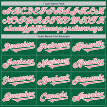 Charger l'image dans la galerie, Custom Kelly Green Medium Pink-White Authentic Baseball Jersey