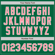 Charger l'image dans la galerie, Custom Kelly Green Medium Pink-White Authentic Baseball Jersey