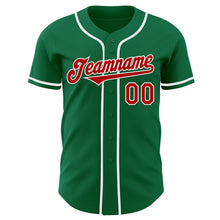 Charger l'image dans la galerie, Custom Kelly Green Red-White Authentic Baseball Jersey