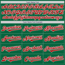Charger l'image dans la galerie, Custom Kelly Green Red-White Authentic Baseball Jersey