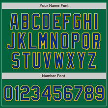 Загрузить изображение в средство просмотра галереи, Custom Kelly Green Royal-Yellow Authentic Baseball Jersey