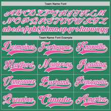 Load image into Gallery viewer, Custom Kelly Green Pink-White Hockey Jersey
