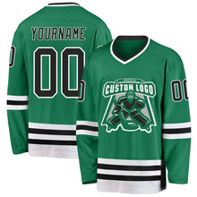 Загрузить изображение в средство просмотра галереи, Custom Kelly Green Black-White Hockey Jersey