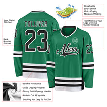 Загрузить изображение в средство просмотра галереи, Custom Kelly Green Black-White Hockey Jersey