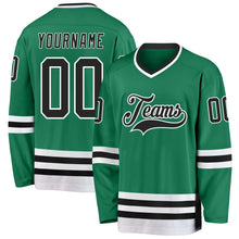 Загрузить изображение в средство просмотра галереи, Custom Kelly Green Black-White Hockey Jersey
