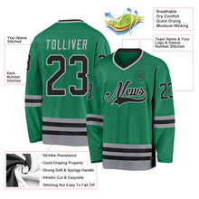 Charger l'image dans la galerie, Custom Kelly Green Black-Gray Hockey Jersey