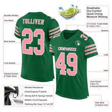 Загрузить изображение в средство просмотра галереи, Custom Kelly Green Medium Pink-White Mesh Authentic Football Jersey