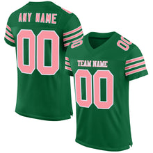 Загрузить изображение в средство просмотра галереи, Custom Kelly Green Medium Pink-White Mesh Authentic Football Jersey