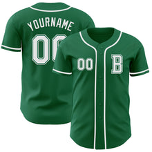 Загрузить изображение в средство просмотра галереи, Custom Kelly Green White Authentic Baseball Jersey