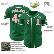 Загрузить изображение в средство просмотра галереи, Custom Kelly Green Medium Pink-White Authentic Baseball Jersey