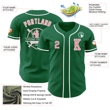 Загрузить изображение в средство просмотра галереи, Custom Kelly Green Medium Pink-White Authentic Baseball Jersey