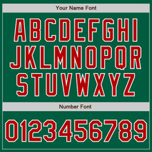 Загрузить изображение в средство просмотра галереи, Custom Kelly Green Red-White Authentic Baseball Jersey