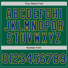 Загрузить изображение в средство просмотра галереи, Custom Kelly Green Royal-Yellow Authentic Baseball Jersey