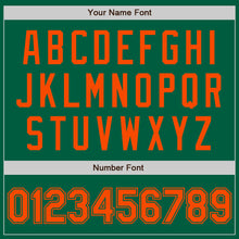 Загрузить изображение в средство просмотра галереи, Custom Kelly Green Orange Authentic Baseball Jersey