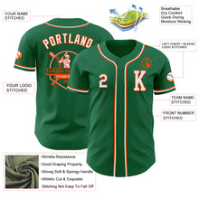 Загрузить изображение в средство просмотра галереи, Custom Kelly Green White-Orange Authentic Baseball Jersey