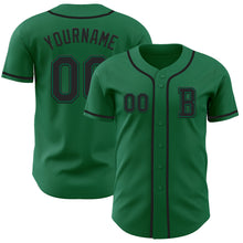 Загрузить изображение в средство просмотра галереи, Custom Kelly Green Black Authentic Baseball Jersey
