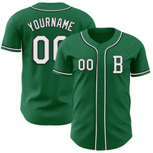 Загрузить изображение в средство просмотра галереи, Custom Kelly Green White-Black Authentic Baseball Jersey
