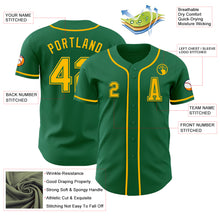 Загрузить изображение в средство просмотра галереи, Custom Kelly Green Gold Authentic Baseball Jersey