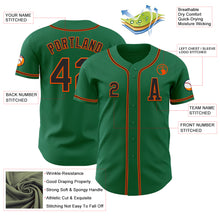 Загрузить изображение в средство просмотра галереи, Custom Kelly Green Black-Orange Authentic Baseball Jersey