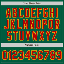 Загрузить изображение в средство просмотра галереи, Custom Kelly Green Red-Gold Authentic Baseball Jersey