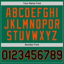 Загрузить изображение в средство просмотра галереи, Custom Kelly Green Black-Orange Authentic Throwback Basketball Jersey