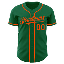 Загрузить изображение в средство просмотра галереи, Custom Kelly Green Orange Authentic Baseball Jersey