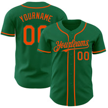 Загрузить изображение в средство просмотра галереи, Custom Kelly Green Orange Authentic Baseball Jersey