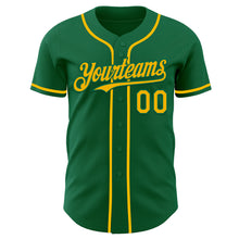 Загрузить изображение в средство просмотра галереи, Custom Kelly Green Gold Authentic Baseball Jersey