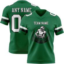 Загрузить изображение в средство просмотра галереи, Custom Kelly Green White-Black Authentic Football Jersey
