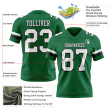 Загрузить изображение в средство просмотра галереи, Custom Kelly Green White-Black Authentic Football Jersey