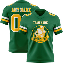 Загрузить изображение в средство просмотра галереи, Custom Kelly Green Gold-White Authentic Football Jersey