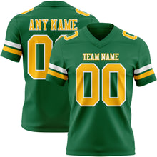Загрузить изображение в средство просмотра галереи, Custom Kelly Green Gold-White Authentic Football Jersey