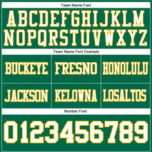 Загрузить изображение в средство просмотра галереи, Custom Kelly Green White-Gold Authentic Football Jersey