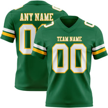 Загрузить изображение в средство просмотра галереи, Custom Kelly Green White-Gold Authentic Football Jersey