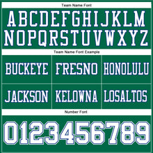 Загрузить изображение в средство просмотра галереи, Custom Kelly Green White-Royal Authentic Football Jersey