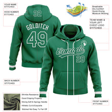 Load image into Gallery viewer, Custom Stitched Kelly Green Kelly Green-White Baseball Pullover Sweatshirt Hoodie