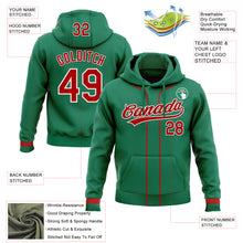 Load image into Gallery viewer, Custom Stitched Kelly Green Red-White Baseball Pullover Sweatshirt Hoodie