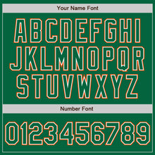 Load image into Gallery viewer, Custom Kelly Green White-Orange Authentic Baseball Jersey